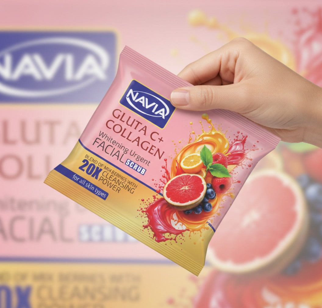 Navia Gluta Bright Urgent Facial Scrub (Sachet)