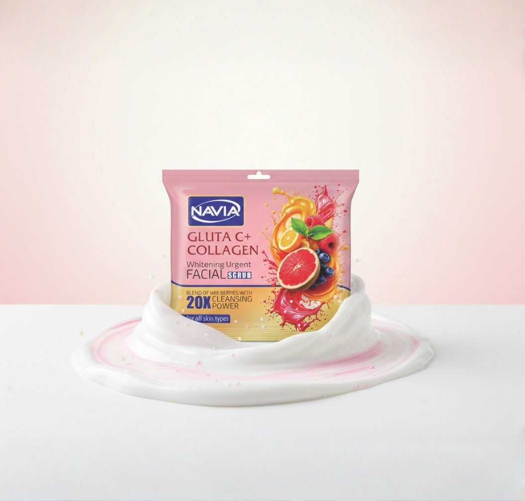 Navia Gluta Bright Urgent Facial Scrub (Sachet)