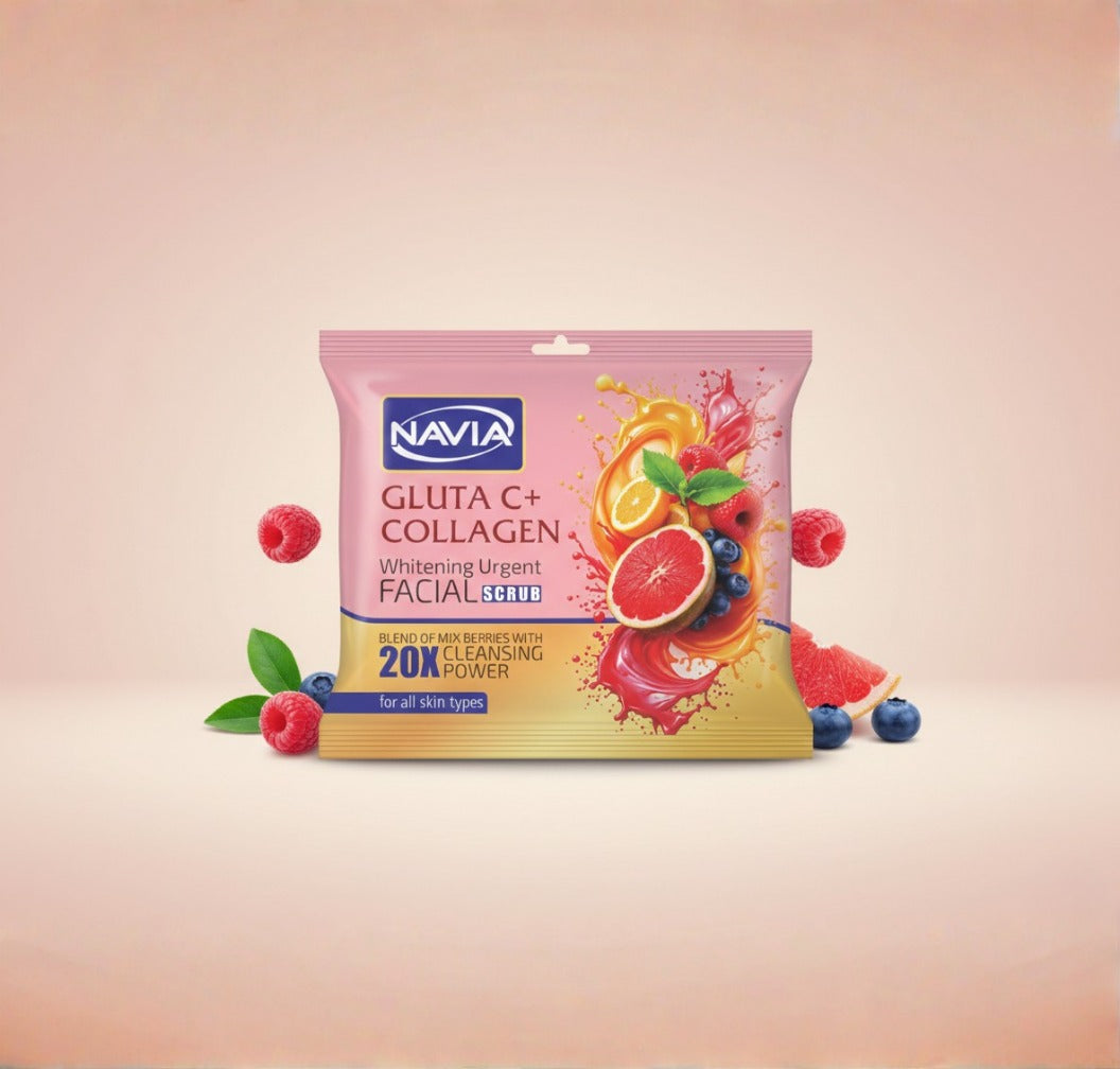 Navia Gluta Bright Urgent Facial Scrub (Sachet)