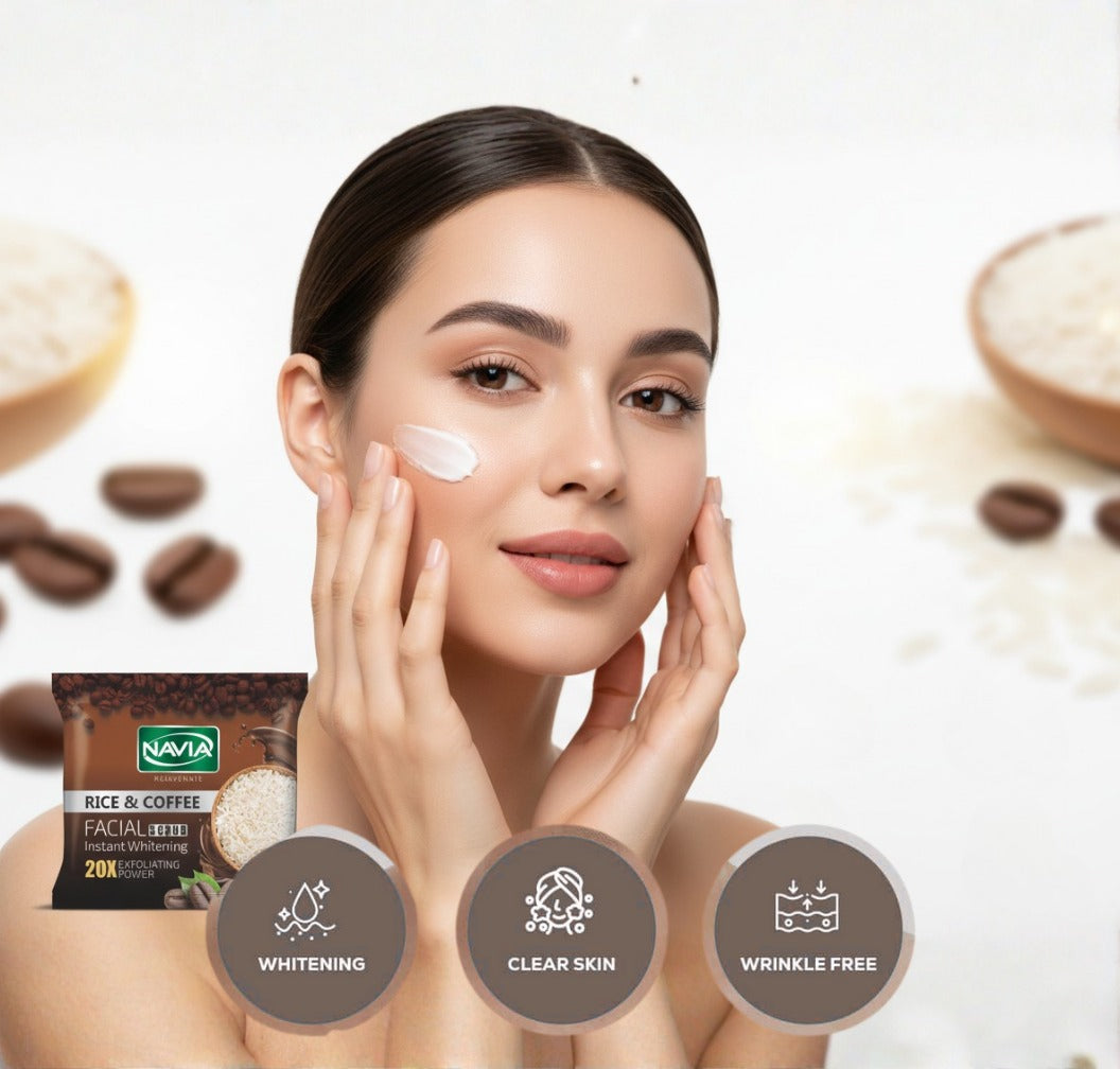 Navia rice & Coffee Facial Scrub (Sachet)