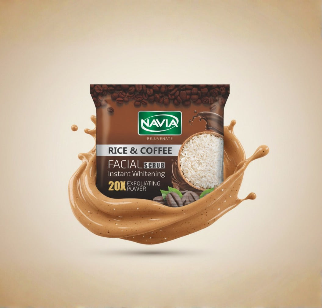 Navia rice & Coffee Facial Scrub (Sachet)