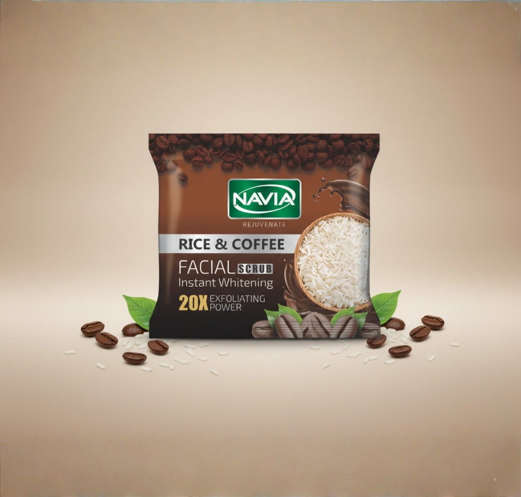 Navia rice & Coffee Facial Scrub (Sachet)