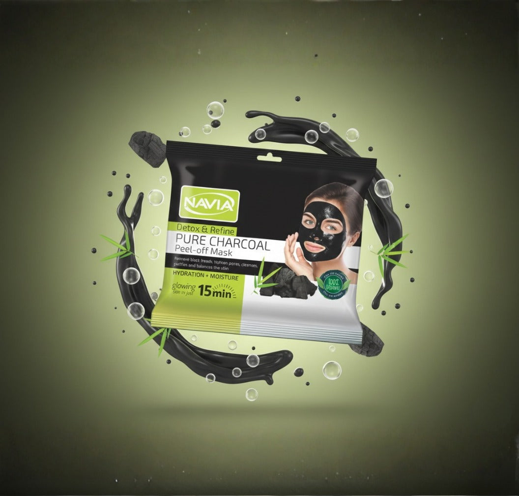 Navia Peel off Charcoal mask (Sachet)
